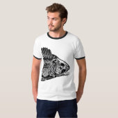 T-shirt Poisson noir (Devant entier)