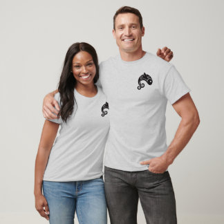 T-shirt poisson noir poisson blanc