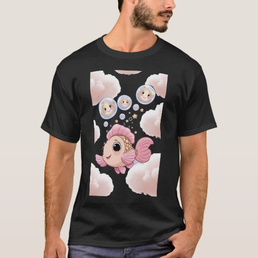 T-shirt Poisson Nuage Flottant (Devant)