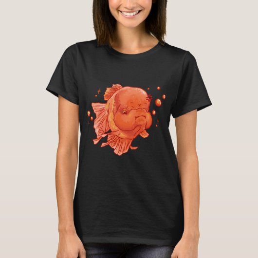 T-shirt Poisson Oranda Orange Fâché (Devant)