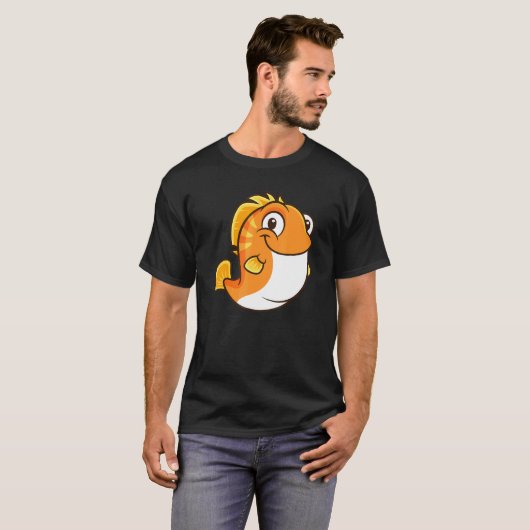 T-shirt Poisson Orange Chubby poisson gras (Devant entier)