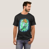 T-shirt Poisson orange et bleu (Devant entier)