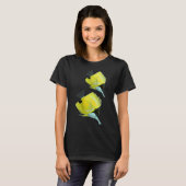 T-shirt Poisson-papillon à long bec jaune (Devant entier)