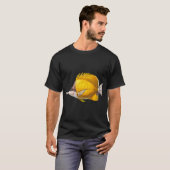 T-shirt Poisson-papillon à long nez jaune - Illustration a (Devant entier)