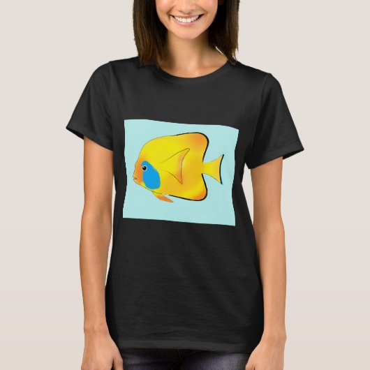 T-shirt Poisson-papillon jaune (Devant)