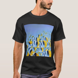 T-shirt poisson-papillon jaune et bleu