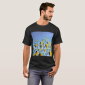 T-shirt poisson-papillon jaune et bleu (Devant entier)