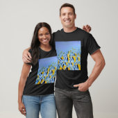 T-shirt poisson-papillon jaune et bleu (Unisexe)