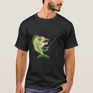 T-shirt Poisson Pêche Pole de bâton PêcheurPêcheur