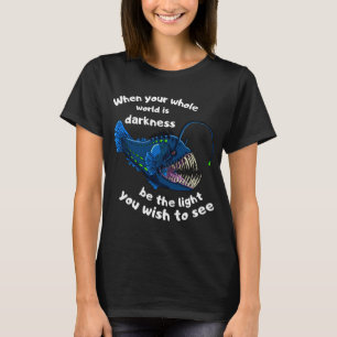 T-shirt Poisson pêcheur Lumière Obscurité inspirant poisso