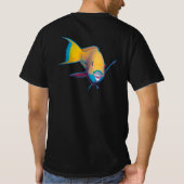 T-shirt Poisson perroquet - Conception abstraite - Découpé (Dos)