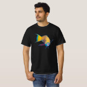 T-shirt Poisson perroquet - Conception abstraite - Découpé (Devant entier)