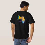 T-shirt Poisson perroquet - Conception abstraite - Découpé (Dos entier)