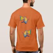 T-shirt Poisson perroquet - Conception abstraite - Découpé (Dos)