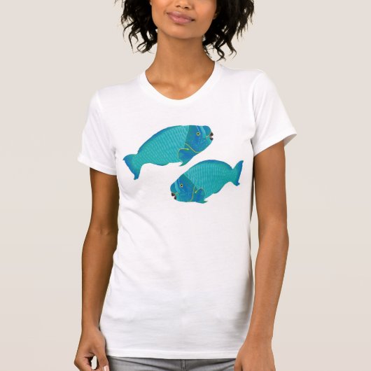 T-shirt Poisson perroquet Hawaii (Devant)