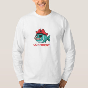 T-shirt Poisson Pirate Confiant