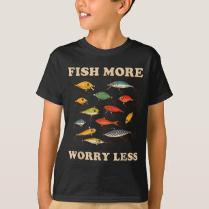 T-shirt Poisson plus de soucis moins de style de vie déten