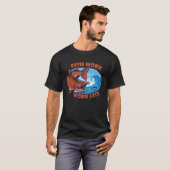 T-shirt Poisson Plus de travail Moins d'appâts aquatiques (Devant entier)