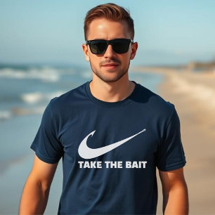 T-shirt Poisson-Poisson Coeur-Pêcheur-Prenez l'appât