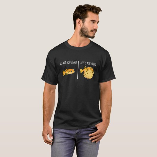 T-shirt Poisson-pouffer Poisson-mouche Poisson-pouffer (Devant entier)