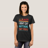 T-shirt Poisson Poulet Mouton Cochon Vache Je ne mange rie (Devant entier)