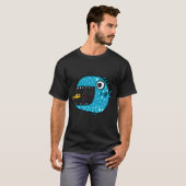 T-shirt poisson prédateur bleu (Devant entier)