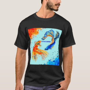 T-shirt Poisson rayé coloré