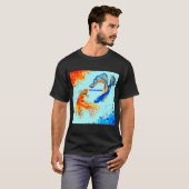 T-shirt Poisson rayé coloré (Devant entier)