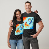 T-shirt Poisson rayé coloré (Unisexe)