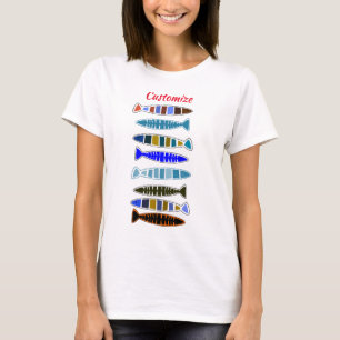 T-shirt Poisson rayé multicolore Thunder_Cove