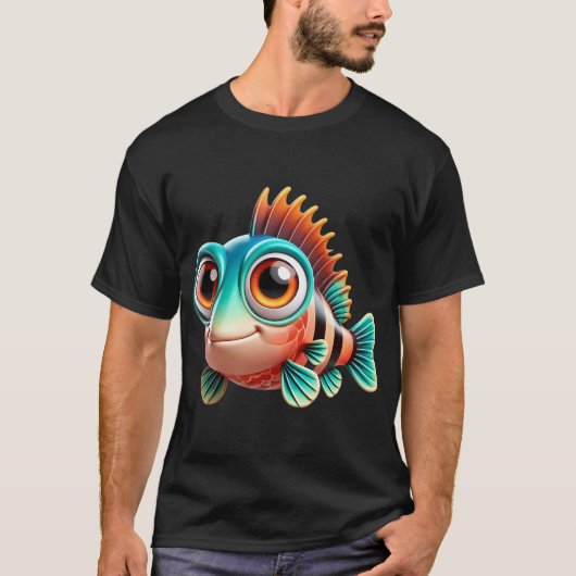 T-shirt Poisson roi adorable (Devant)