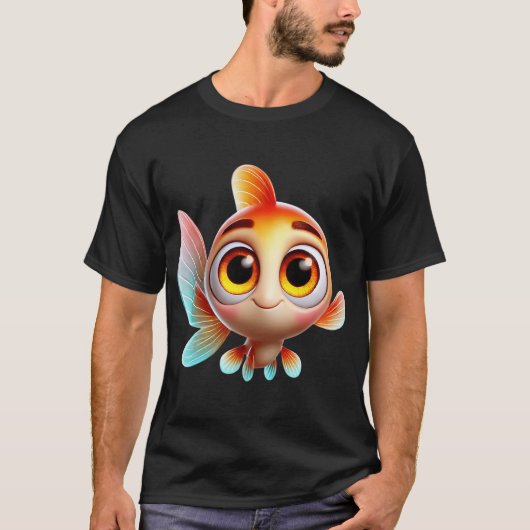 T-shirt Poisson rouge adorable (Devant)