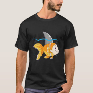 T-shirt Poisson rouge avec une nageoire de requin Amoureux