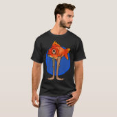 T-shirt Poisson rouge déambulant (Devant entier)