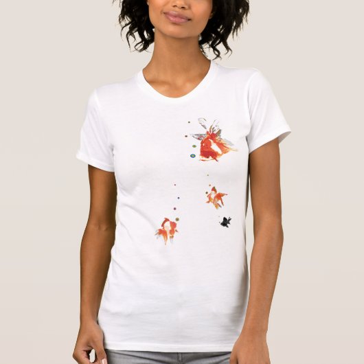 T-shirt Poisson rouge d'écoulement - rouge (Devant)