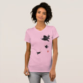 T-shirt Poisson rouge ébahi d'écoulement (Devant entier)