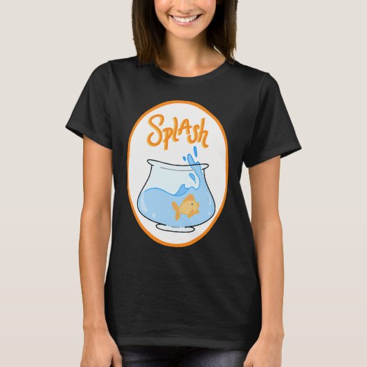 T-shirt Poisson rouge éclaboussant (Devant)