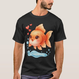 T-shirt Poisson rouge mignon