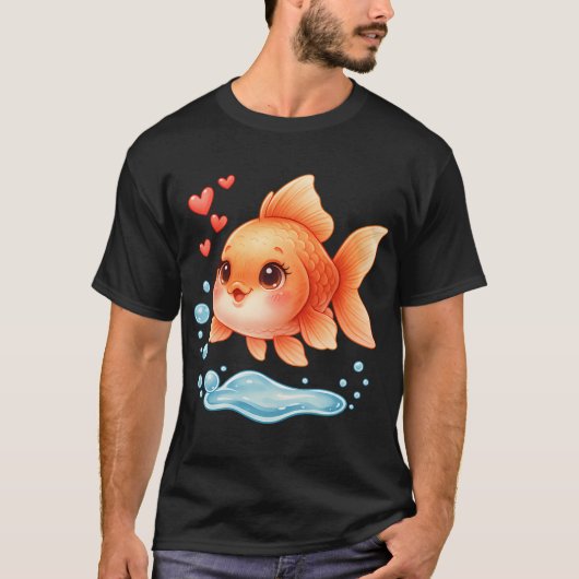 T-shirt Poisson rouge mignon (Devant)