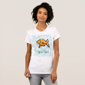 T-shirt Poisson rouge ; Mignon (Devant entier)