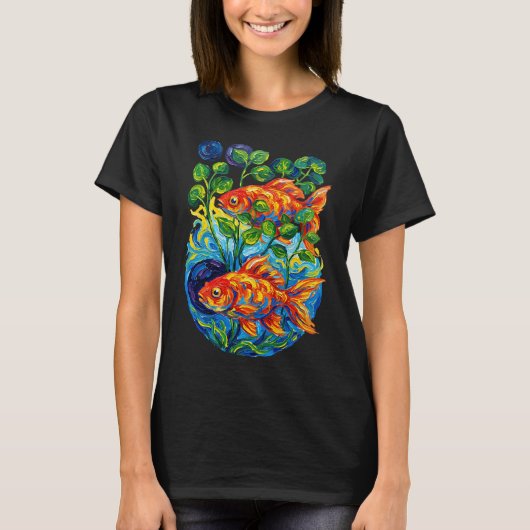T-shirt Poisson rouge nageant (Devant)