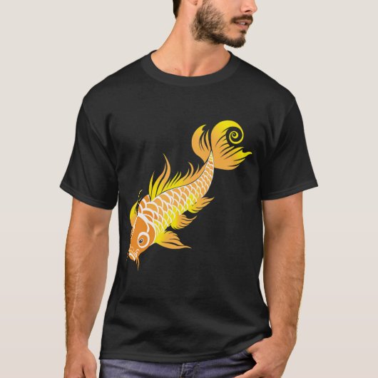 T-shirt Poisson rouge ou Koi (Devant)