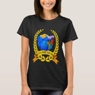 T-shirt Poisson rouge papillon - noir