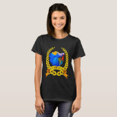 T-shirt Poisson rouge papillon - noir (Devant entier)