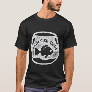 T-shirt Poisson rouge Poisson Dans Un Bol Nageant Slogan