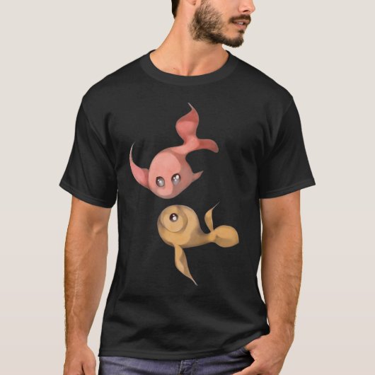T-shirt poisson rouge poisson jaune (Devant)