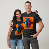 T-shirt Poisson Rouge Vert Violet & Bleu (Unisexe)