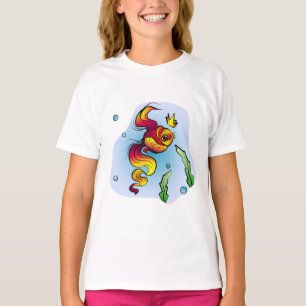 T-shirt Poisson royal à couronne d'or