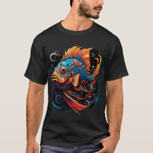 T-shirt Poisson Sauvage Psychedélique : Aventure Aquatique