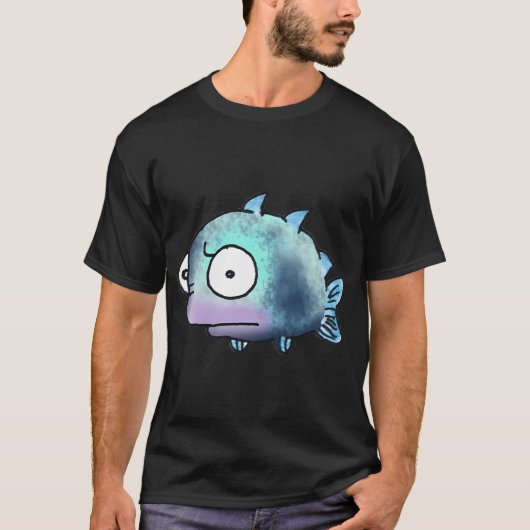 T-shirt Poisson Sceptique Tacheté (Devant)